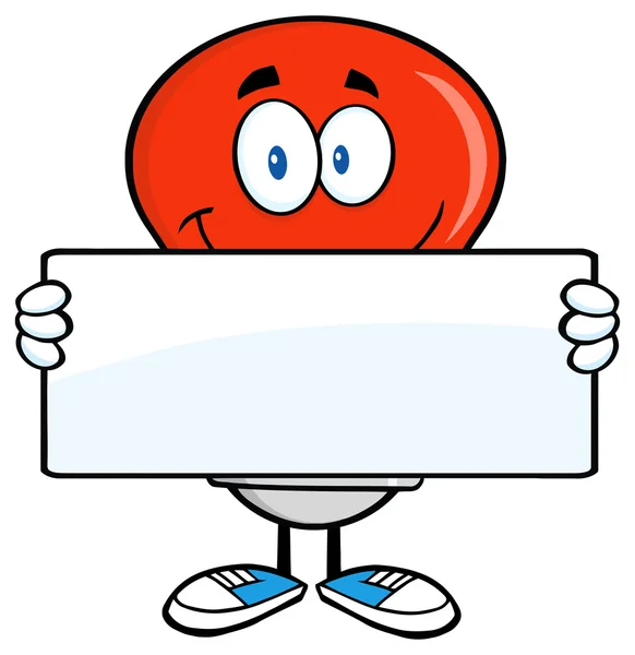 Bombilla con una pancarta . — Vector de stock