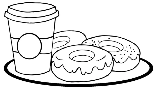 Cartoon Donuts illustration — Stock vektor