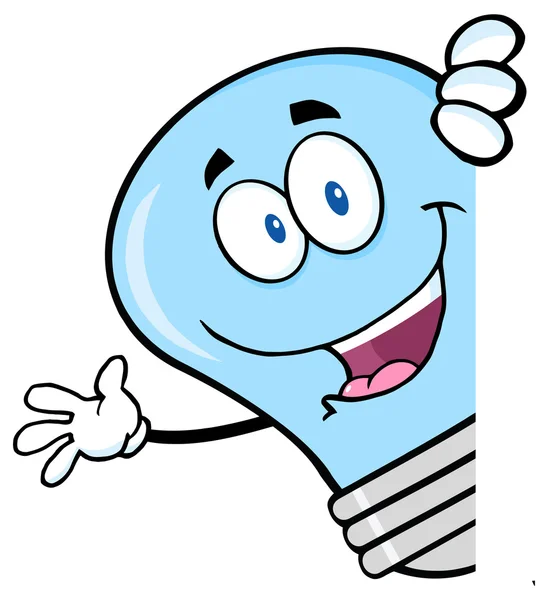 Blue Light Bulb — Stock Vector