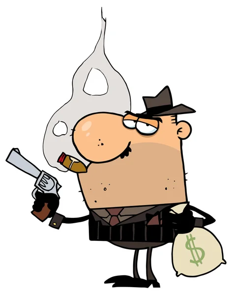 Cartoon karakter van de gangster — Stockvector