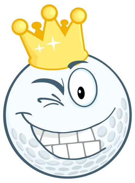 Carácter de pelota de golf feliz — Archivo Imágenes Vectoriales