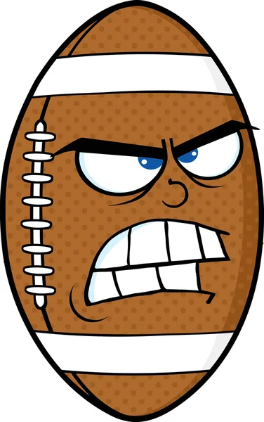 Angry American Football Ball — Stock Vector