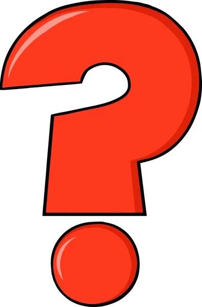 Red Question Mark — Stock Vector