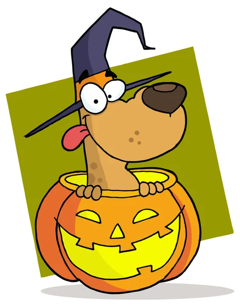 Halloween perro de dibujos animados — Archivo Imágenes Vectoriales