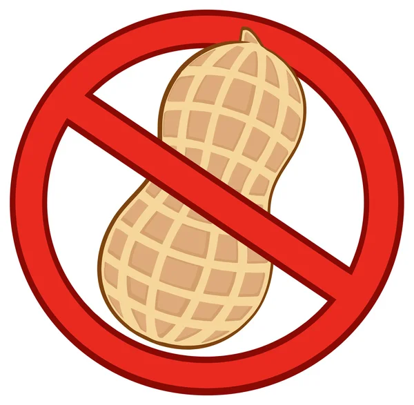 Знак "Останови арахис" — стоковый вектор