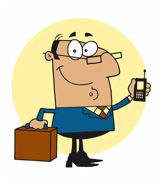 Personagem de homem de negócios dos desenhos animados —  Vetores de Stock