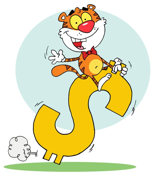 Cartoon Tiger karaktär — Stock vektor