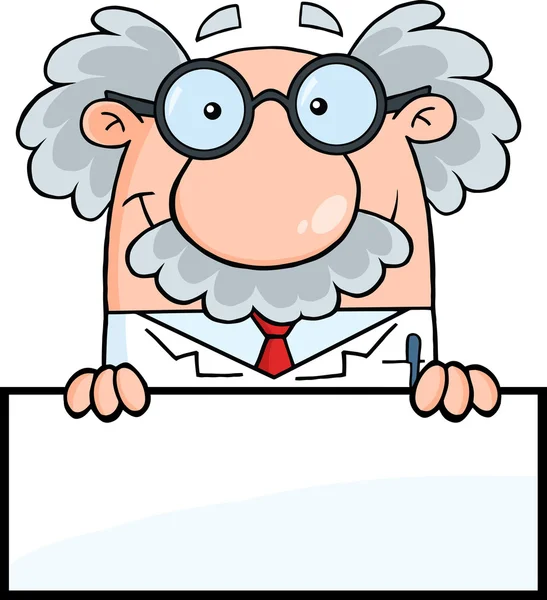 Smiling Scientist Or Professor — Stock Vector