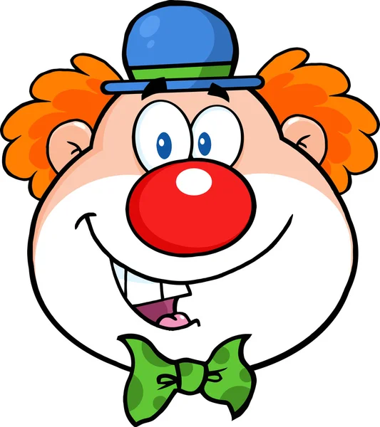 Tête de clown drôle — Image vectorielle