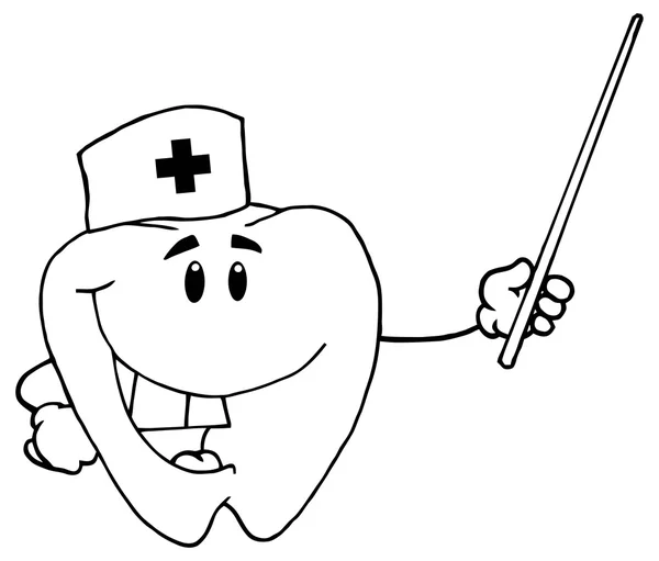 Dessin animé dentiste médecin — Image vectorielle