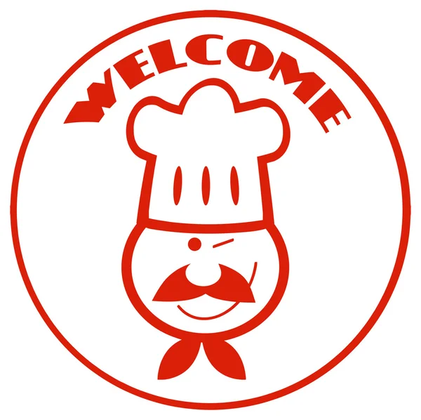 Restaurant logo met cartoon chef-kok — Stockvector