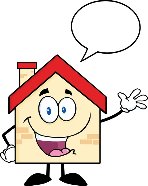 House With Speech Bubble — Stock Vector