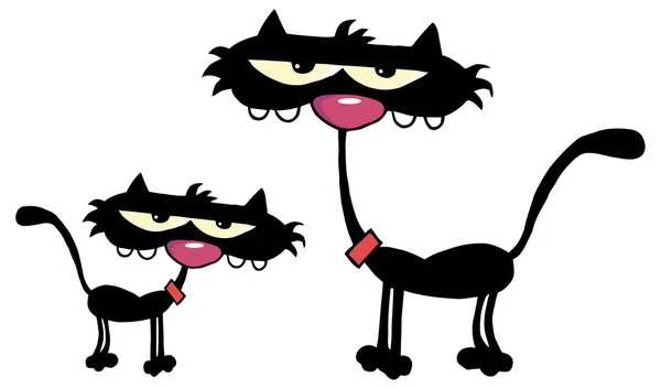 黒い子猫の父 — ストックベクタ