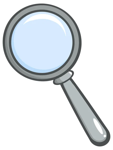 Grey Magnifying Glass. — Stock Vector