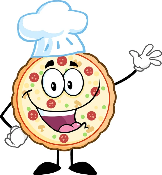 Pizza Chef saludando — Archivo Imágenes Vectoriales