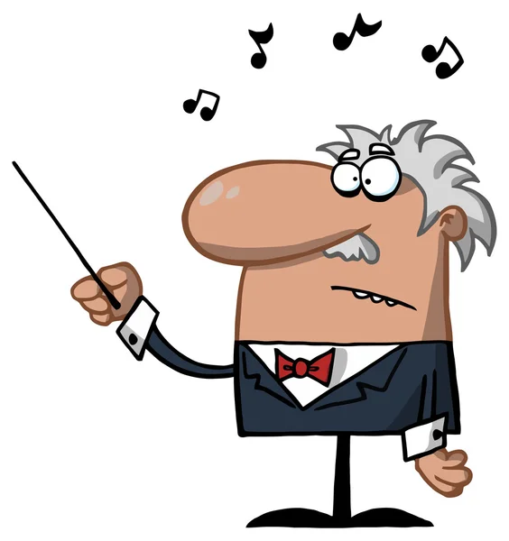 Cartoon musik lärare — Stock vektor
