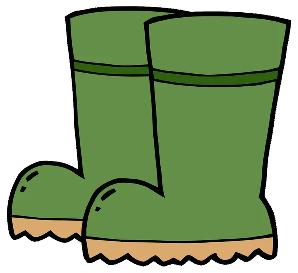 Jardín botas de goma — Vector de stock