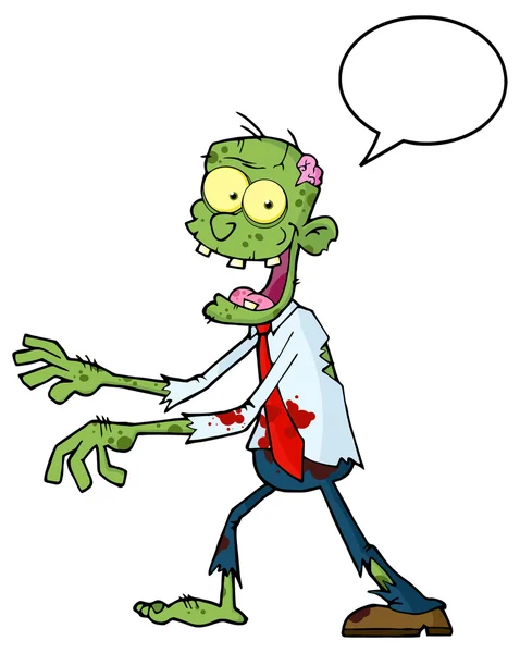 Cartoon Zombie Walking — Stock Vector