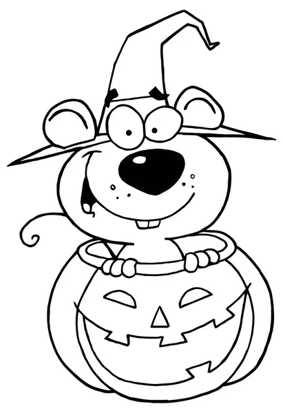 Cartoni animati halloween mouse — Vettoriale Stock
