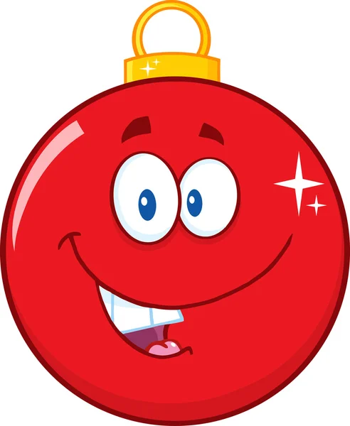 幸せの赤いクリスマス ボール — ストックベクタ
