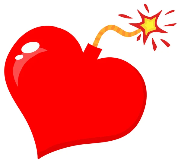 Valentijn bom hart — Stockvector