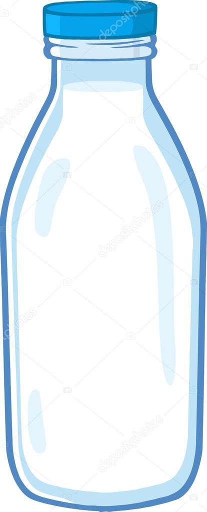 stock illustration cartoon milk bottle
