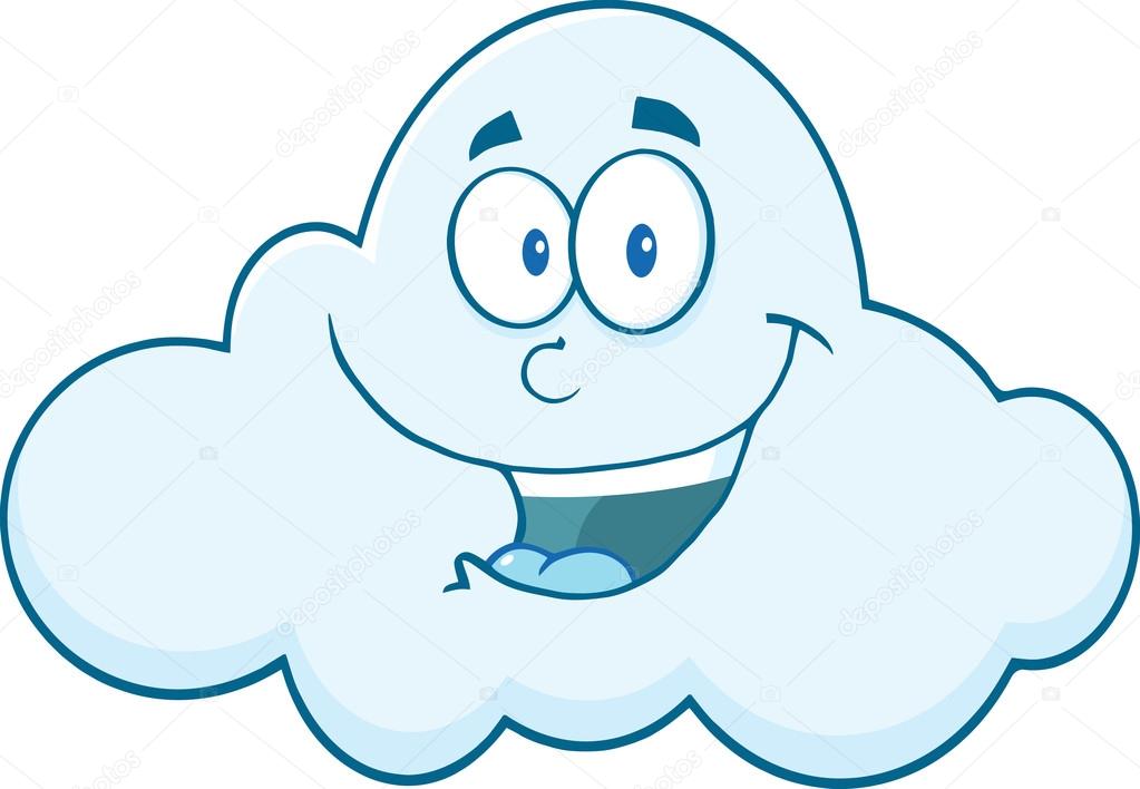 Nube sonriente de dibujos animados Vector de stock por ©HitToon 61064669