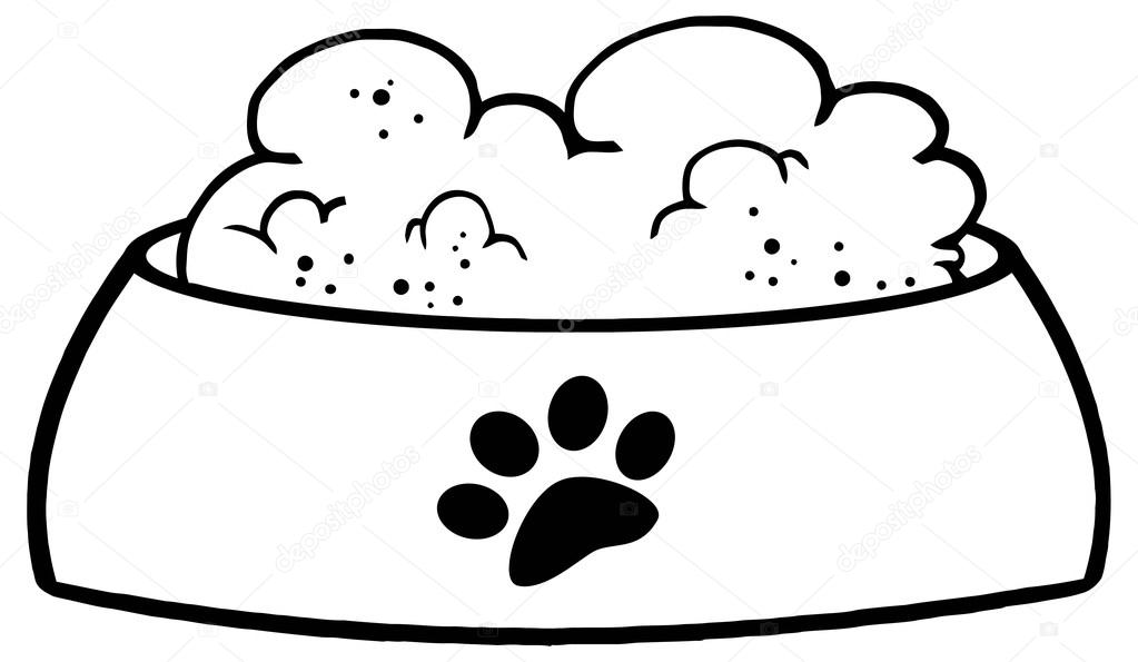 Outlined Dog Bowl With Food. Stock Vector Image by ©HitToon #61065673 Outlined Dog Bowl With Food. Stock Vector Image by ©HitToon #61065673