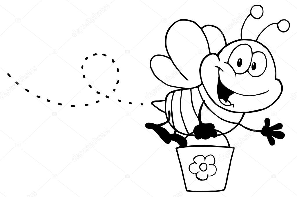 Honey Bee Flying