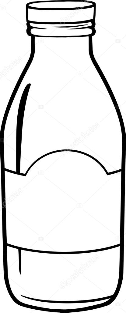 stock illustration cartoon milk bottle