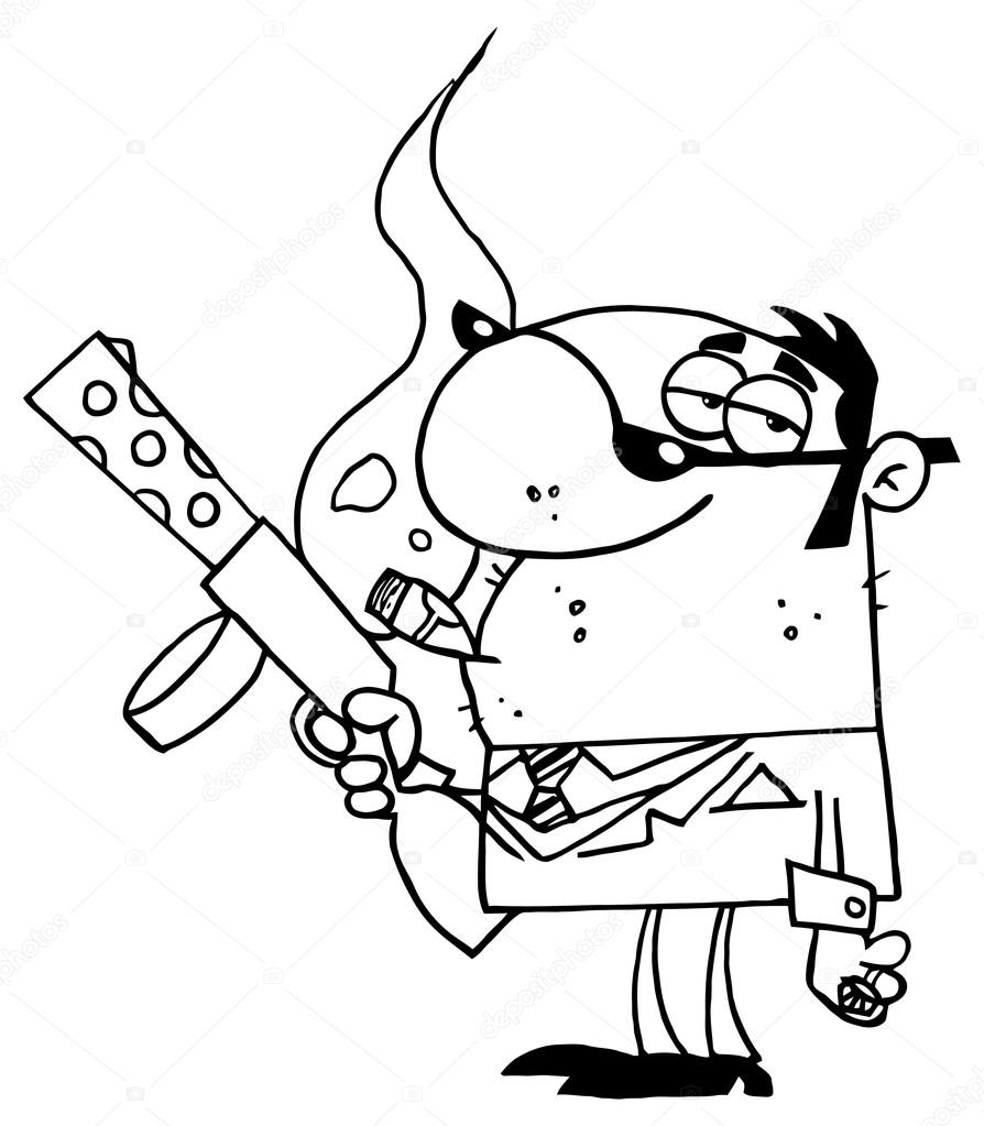 Cartoon Gangster Character Stock Vector C Hittoon 61067271