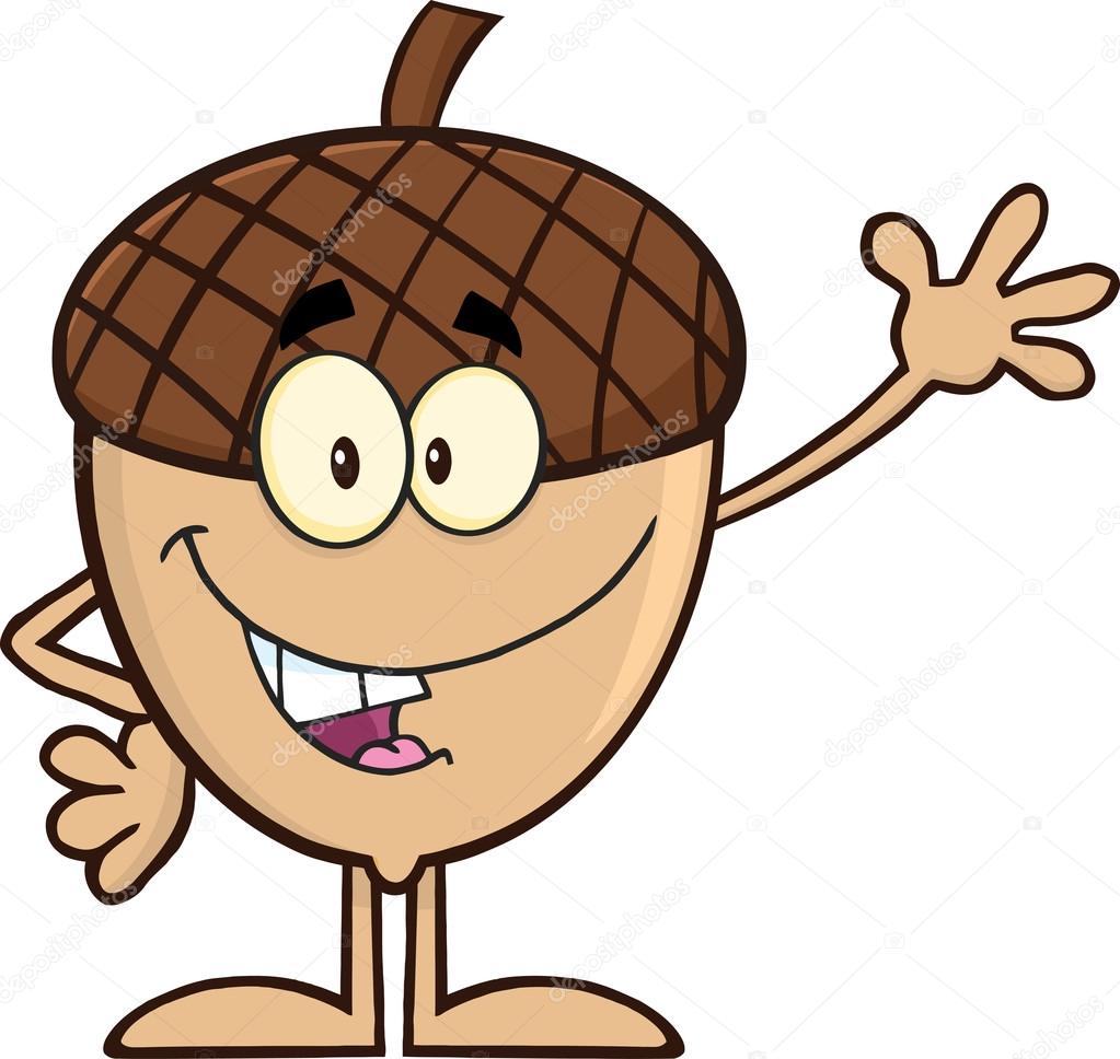 Smiling Acorn Cartoon Character Waving Stock Vector Image by ©HitToon #61067903 Smiling Acorn Cartoon Character Waving Stock Vector Image by ©HitToon #61067903