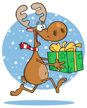 sevimli Noel reindeer hediye ile