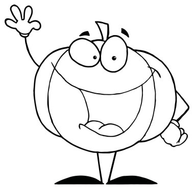 mutlu karikatür kabak