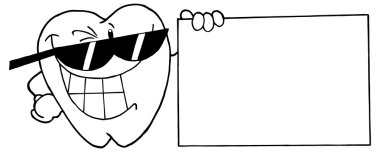 çizgi film diş boş kartı ile