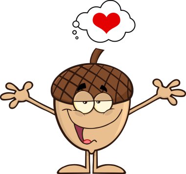 Meşe palamudu sarılma için Kollarını açarak