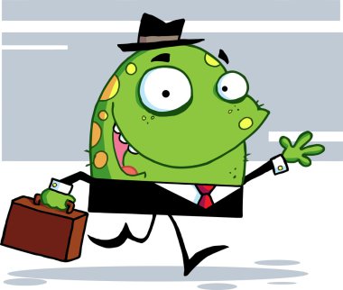 karikatür canavar evrak çantası