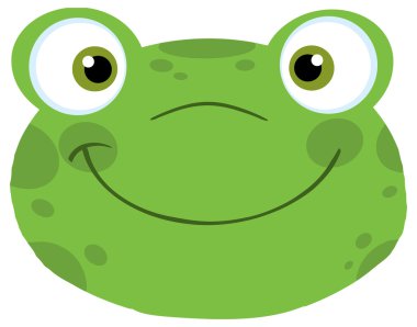 kafa gülümseyen sevimli kurbağa