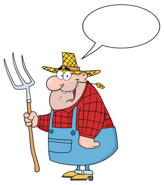 Bir komisyon taşıyan çiftçi adam