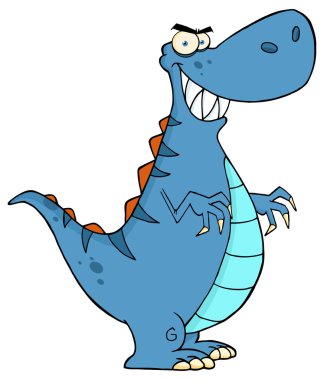 Kızgın dinozor çizgi film maskot