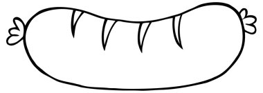 Anahattı hazırlanmış ızgara sosis