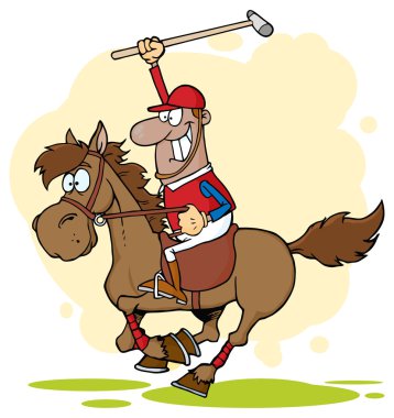 Renkli Polo oyuncusu