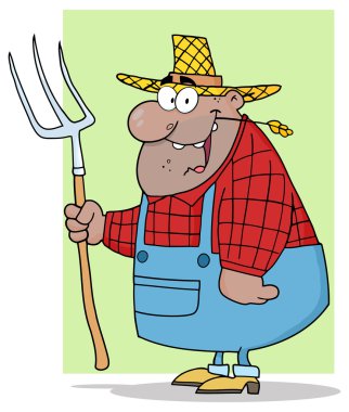 Bir komisyon taşıyan çiftçi adam