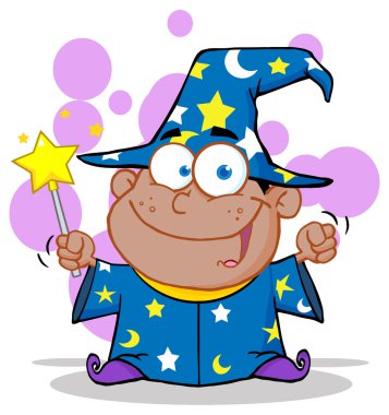 Afro-Amerikan Sihirbazı çocuk