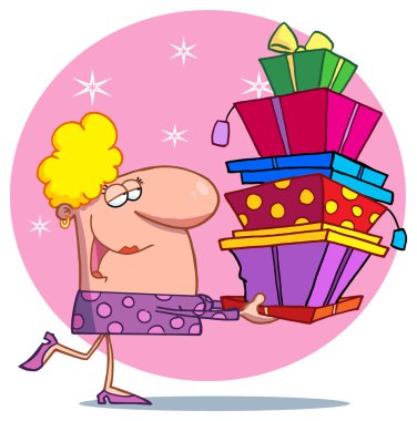 sarışın Bayan shopper