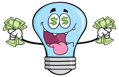 Para sevgi dolu mavi ışık ampul