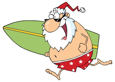 Santa sörfçü karakter
