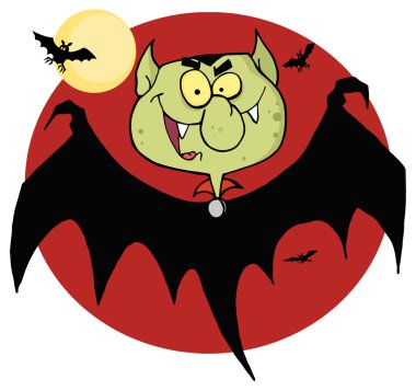 Vampir karakter karikatür