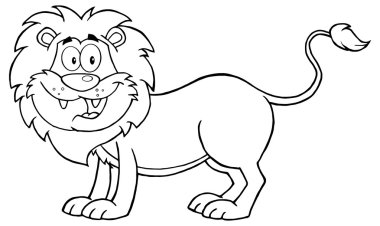 Aslan karakter karikatür