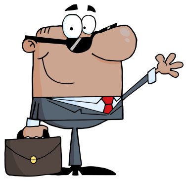 Dost işadamı sallayarak